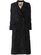Uma Wang 'coltello' Coat, Women's, Size: Medium, Black, Virgin Wool/acetate/viscose/cotton