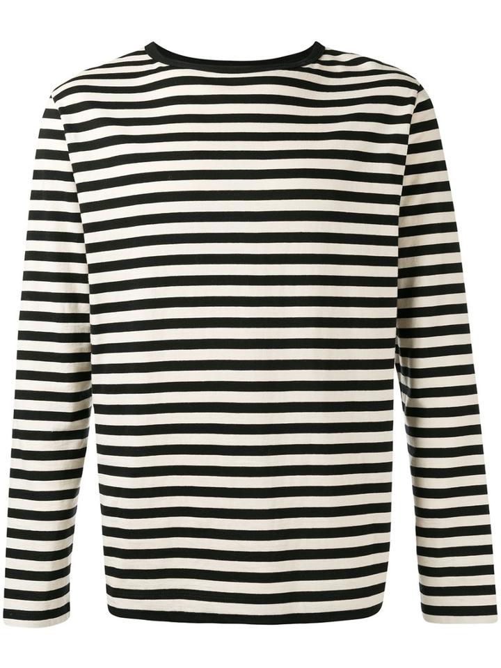 Dries Van Noten Striped Knitted Sweater, Men's, Size: Large, Black, Cotton