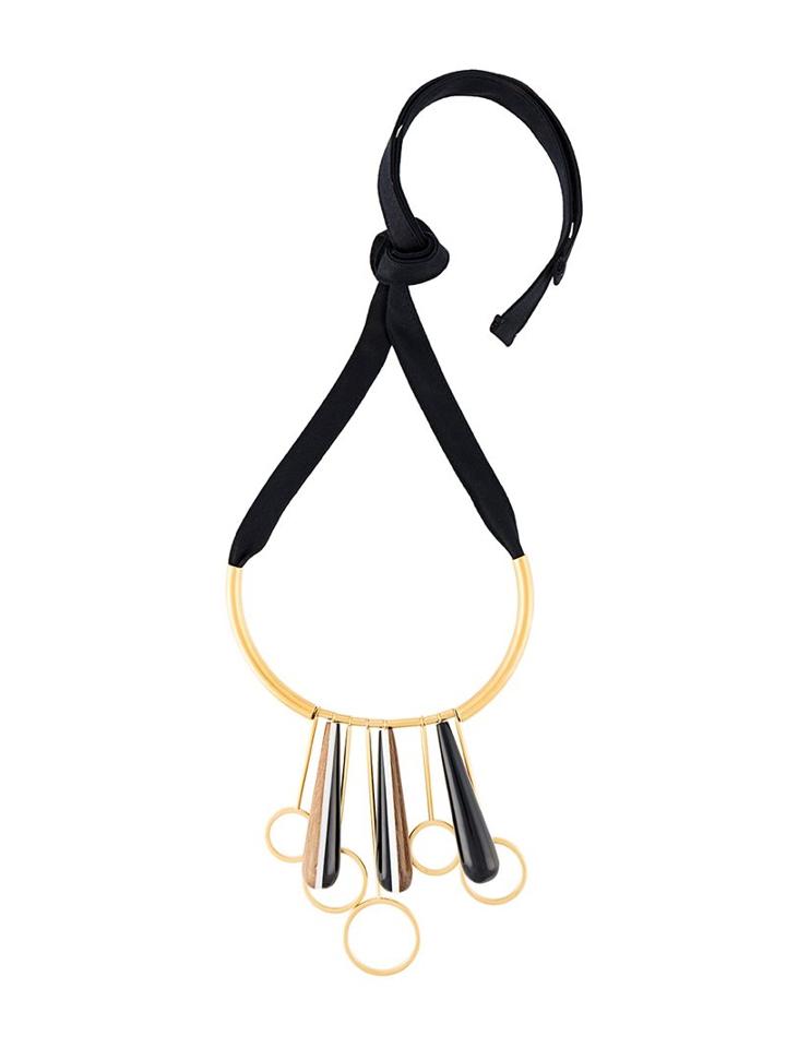 Marni Circular Pendant Necklace, Women's, Black