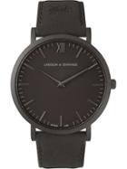 Larsson & Jennings Läder Watch, Adult Unisex, Size: S, Black, Leather/crystal