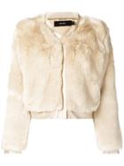 J Brand Faux Fur Jacket - Neutrals