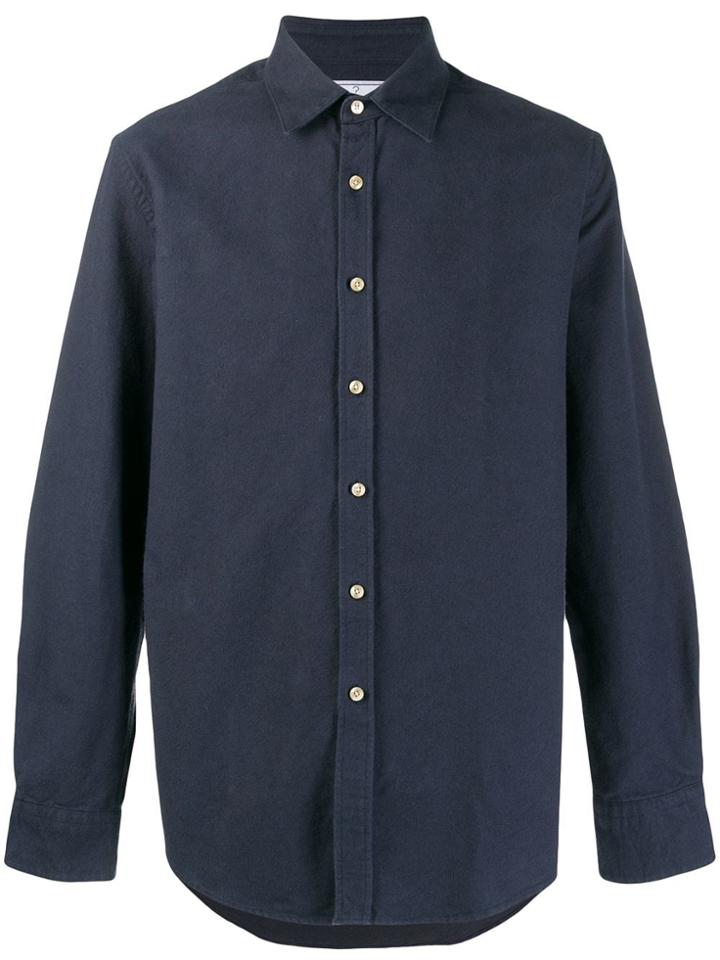 Portuguese Flannel Slim-fit Flannel Shirt - Blue