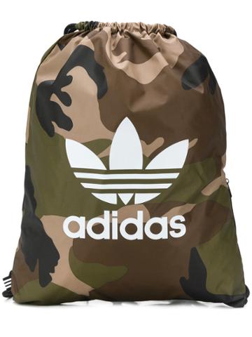 Adidas Camouflage Drawstring Backpack - Green