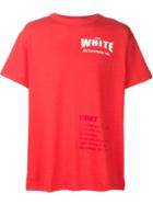 Off-white Printed T-shirt, Men's, Size: S, Red, Cotton