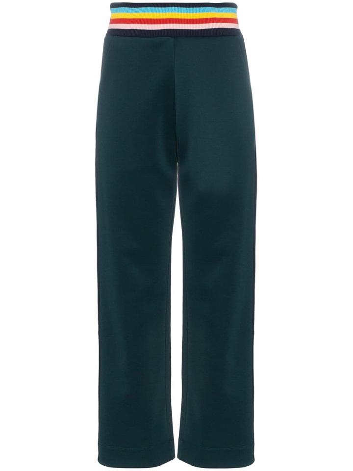 Mira Mikati Multicoloured Waistband Track Trousers - Green
