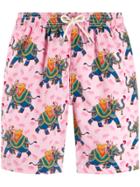 Mc2 Saint Barth Ethnic Elephant Swim Shorts - Pink