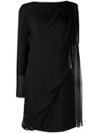 Lanvin Draped Overlay Dress - Black