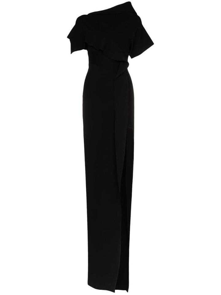 Rick Owens Ruffled Asymmetric Gown - Black