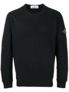 Stone Island Ribbed Neck Sweatshirt - Black
