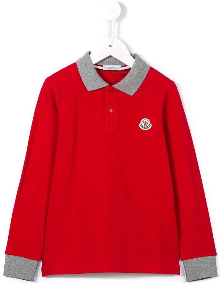 Moncler Kids Logo Polo Shirt, Boy's, Size: 6 Yrs, Red