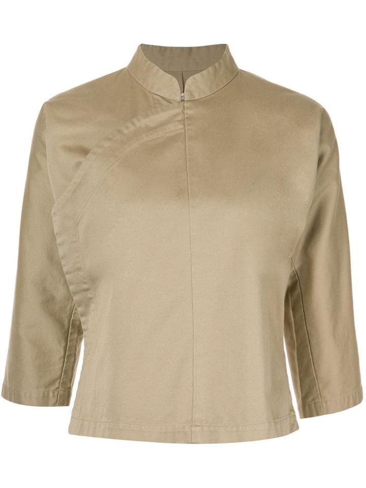 Comme Des Garçons Pre-owned Mock Collar Envelope Blouse - Neutrals