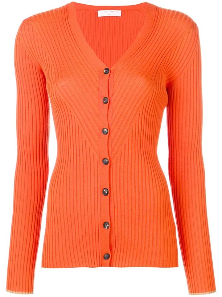 Victoria Beckham Button Roll Neck - Orange