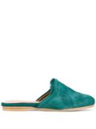 Solange Round Toe Mules - Green