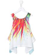 Junior Gaultier Printed Draped Top, Size: 12 Yrs, White