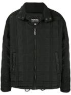 Versace Pre-owned Medusa Button Zip Up Jacket - Black