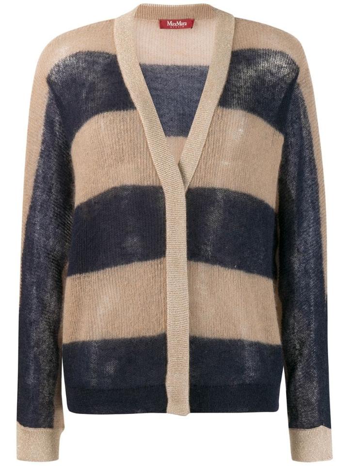 Max Mara Studio Block Stripe Cardigan - Blue