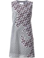 3.1 Phillip Lim Lace Patchwork Sheath Dress, Women's, Size: 6, Grey, Nylon/polyester