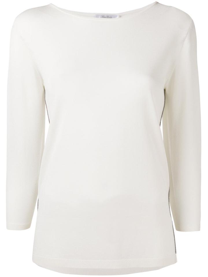 Max Mara Crew Neck Jumper, Women's, Size: Small, White, Polyester/viscose