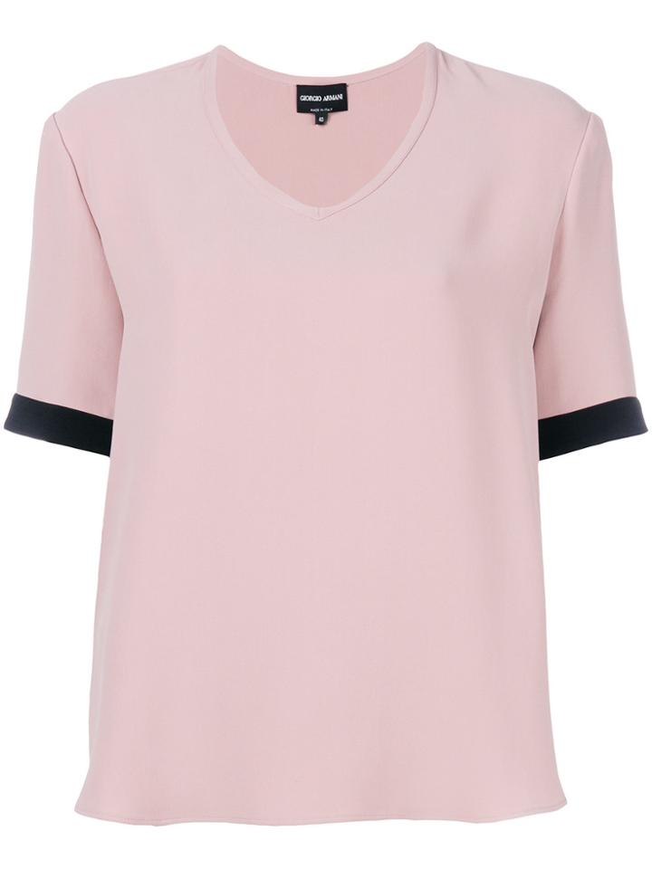 Giorgio Armani Silk Top - Pink & Purple