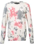 The Elder Statesman Cashmere Tie Dye Jumper, Adult Unisex, Size: Small, White, Cashmere