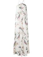 Cacharel - Tropical Print Maxi Dress - Women - Silk/spandex/elastane - 40, White, Silk/spandex/elastane