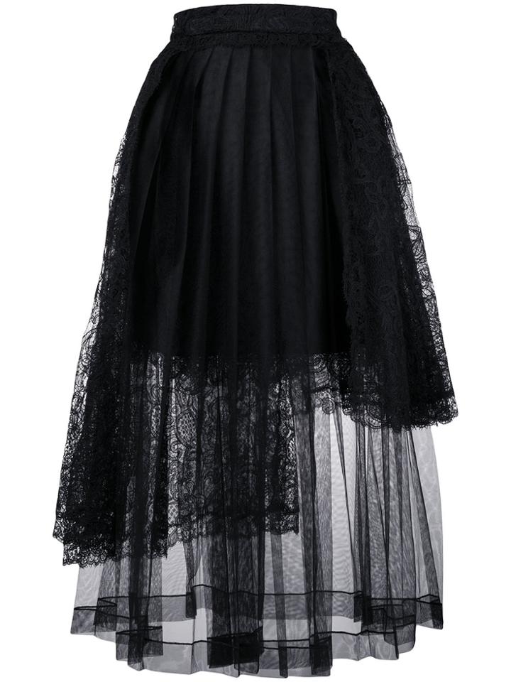 Ermanno Scervino Long Lace Skirt - Black
