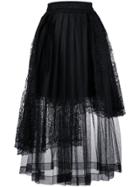 Ermanno Scervino Long Lace Skirt - Black