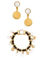 Camila Klein Embellished Earrings And Bracelet Set - Metallic