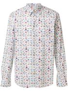 Paul Smith Printed Button Shirt - Blue