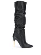 Tom Ford Ruched High Boots - Black