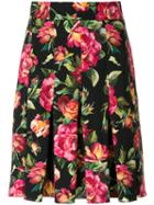 Dolce & Gabbana - Floral Print Pleated Skirt - Women - Silk/spandex/elastane - 38, Silk/spandex/elastane