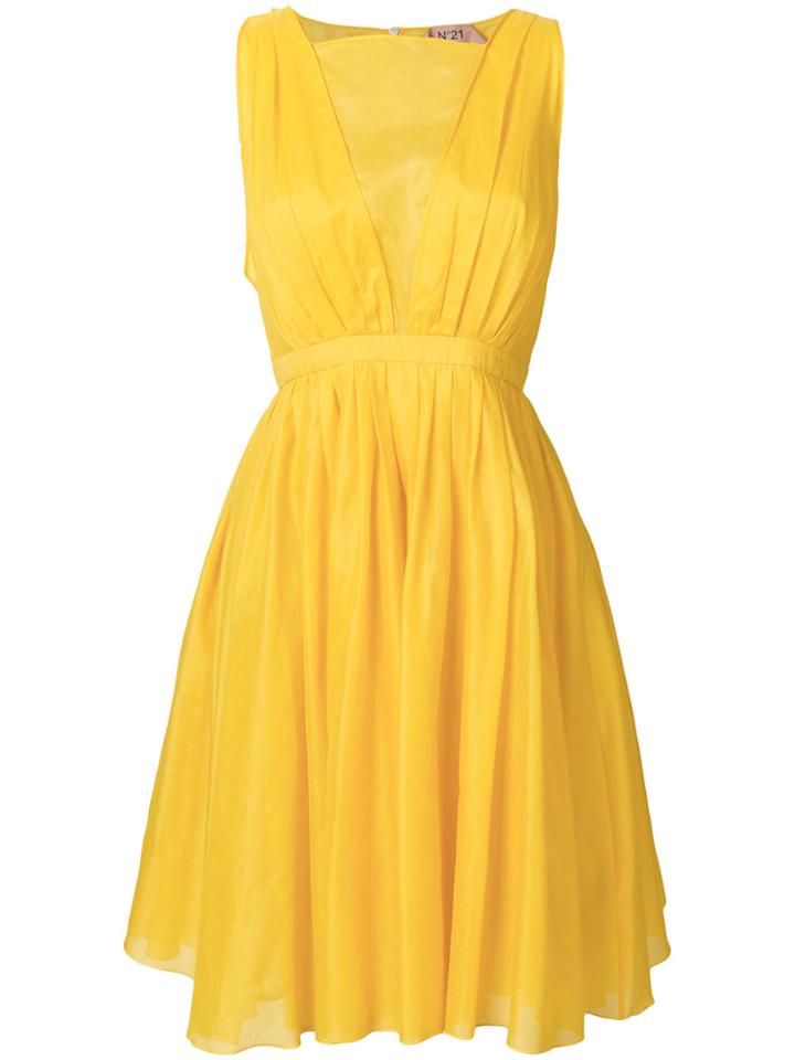 No21 Full Skirt Sundress - Yellow & Orange