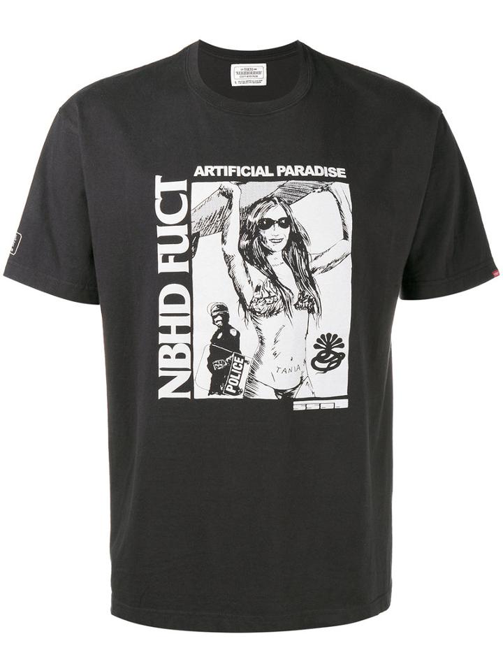Neighborhood X Fuct Ssdd Print T-shirt, Men's, Size: Xl, Black, Cotton