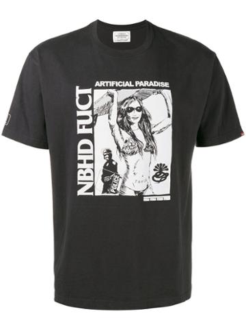 Neighborhood X Fuct Ssdd Print T-shirt, Men's, Size: Xl, Black, Cotton