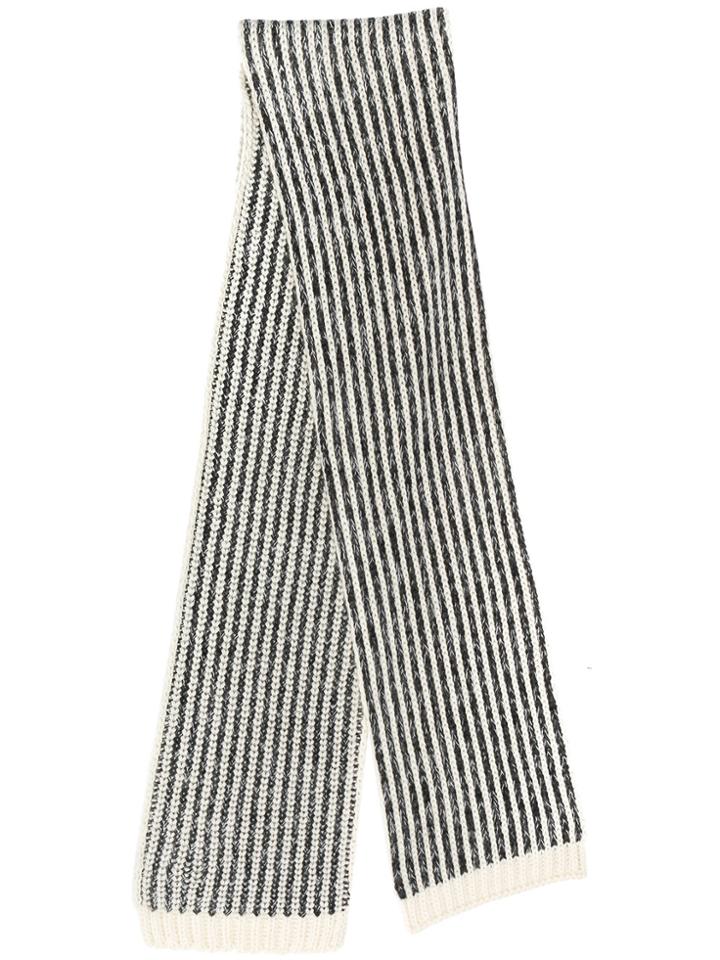 Saint Laurent Knitted Scarf - White