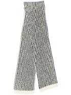 Saint Laurent Knitted Scarf - White