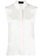 Rta Sleeveless Textured Blouse - White