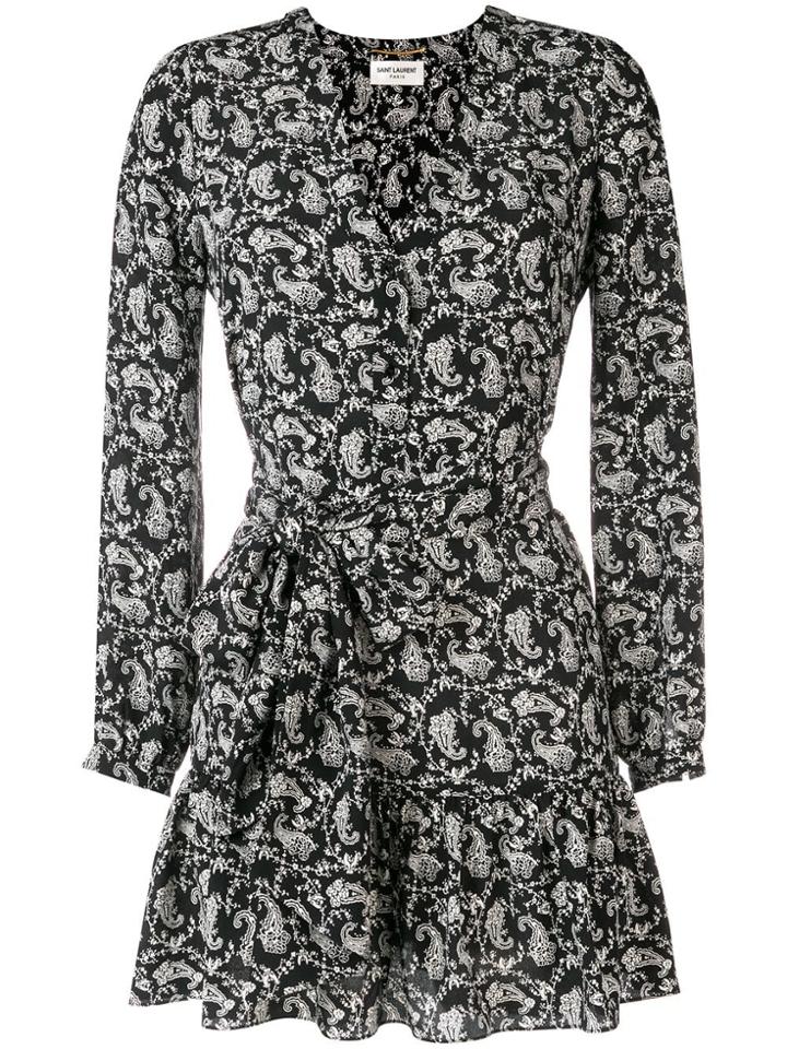 Saint Laurent Bandana Print Dress - Black