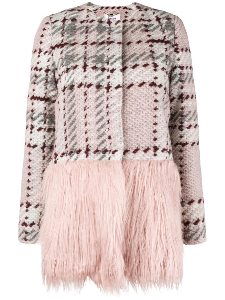 Blugirl Contrast Panel Knit Coat - Pink