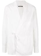 Ziggy Chen Wrap Shirt - White