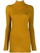 Agnona Rollneck Cashmere Sweater - Yellow