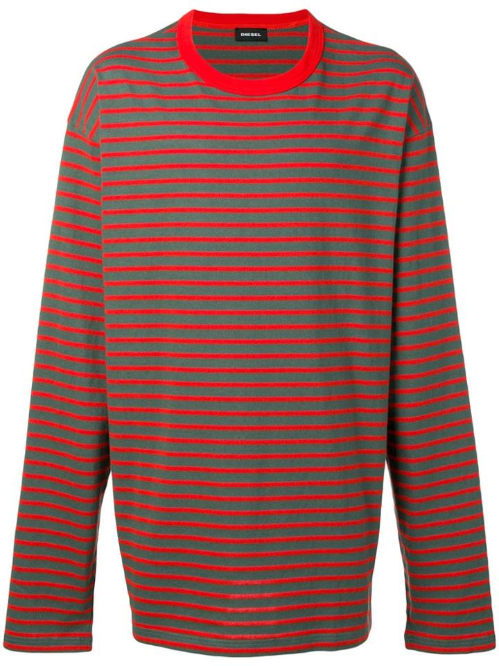 Diesel Striped Long-sleeve T-shirt - Grey