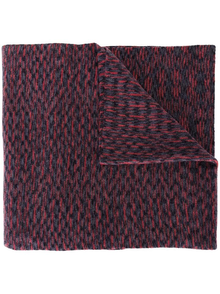 Missoni Cashmere 'mix Knit' Scarf, Men's, Yellow/orange, Cashmere