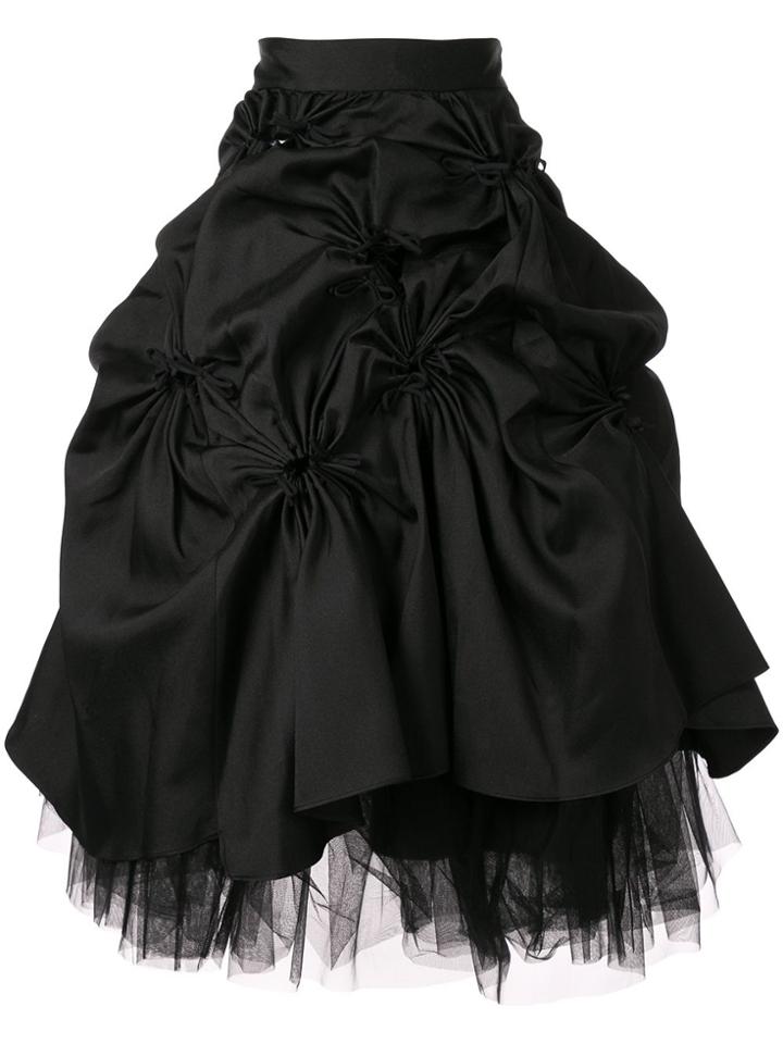 Shushu/tong Flared Midi Skirt - Black