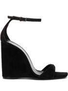 Saint Laurent Kim & Dare Wedge Sandals - Black