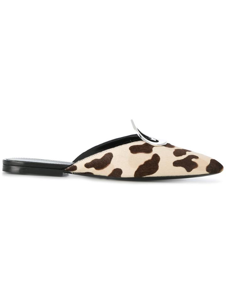 Proenza Schouler Slide Grommet Mules - Nude & Neutrals