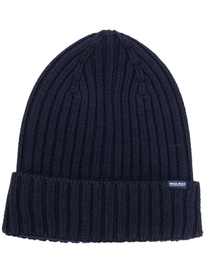 Woolrich Rib Knit Beanie - Blue