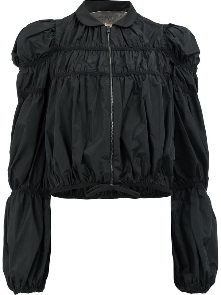 Giambattista Valli Ruffled Lightweight Jacket - Black