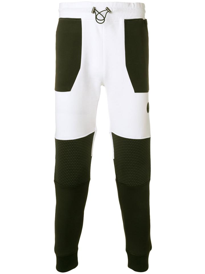 Hydrogen Colour Block Track Trousers - White