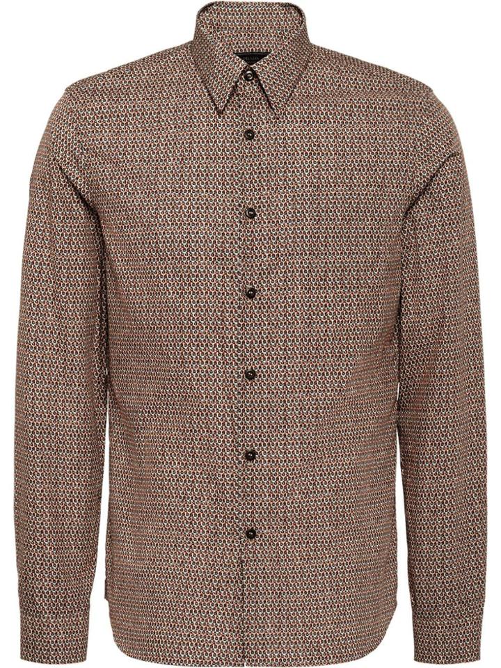 Prada Printed Poplin Shirt - Red